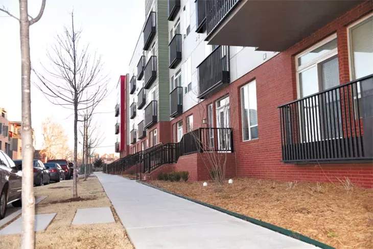 Midtown’s LIFT apartments is a mixed-use development of apartments with commercial space. | Photo Laura Eastes