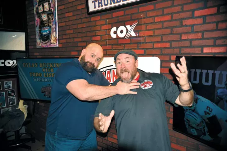 Franchise Players hosts Kelly Gregg and Jerry Ramsey are joined by current New Orleans Saints player Gabe Ikard by phone. | Photo Jacob Threadgill