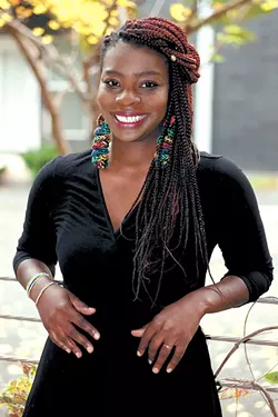 Marie Casimir is using her SixTwelve workshop to familiarize participants with the Haitian concept of lakou. | Photo provided