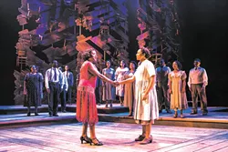 Carla Stewart (Shug Avery) sings with other members of The Color Purple cast during a production on the show’s national tour. | Photo Matthew Murphy / provided