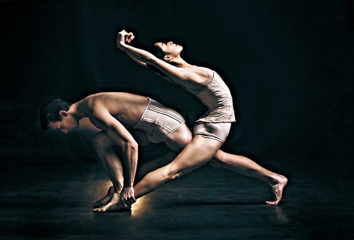 Principal dancers Alvin Tovstogray and Miki Kawamura in Jiří Kylián's Petite Mort - SHEVAUN WILLIAMS AND ASSOCIATES COMMERCIAL PHOTOGRAPHY / OKLAHOMA CITY BALLET / PROVIDED