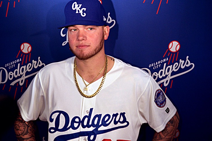 Outfielder Alex Verdugo is the No. 2 prospect in the Dodgers’ system and returns to Oklahoma City after leading the team in hits last season. - JACOB THREADGILL