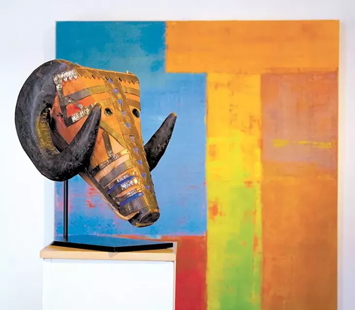 HERD includes 12 bovine masks from a variety of African cultures. - NAULT FINE ART / PROVIDED