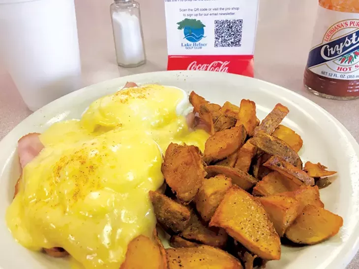 As a Wednesday special, the eggs Benedict with a drink and a side of home fries only costs $5.95. - JACOB THREADGILL
