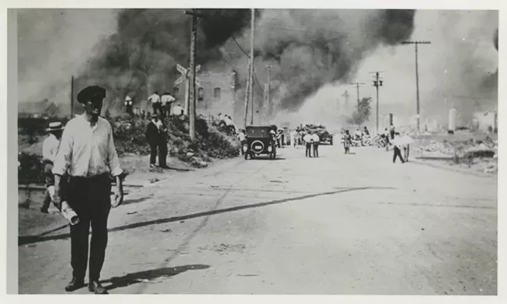 The burning of Greenwood. - TULSA HISTORICAL SOCIETY & MUSEUM / PROVIDED