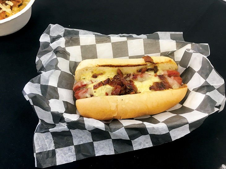 The hot pepper hot dog from The Urb Express won the Slice of Savory category. - JACOB THREADGILL