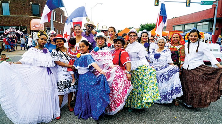 Folklorico dancers perform a traditional Mexican dance at Fiestas de las Americas. - PROVIDED