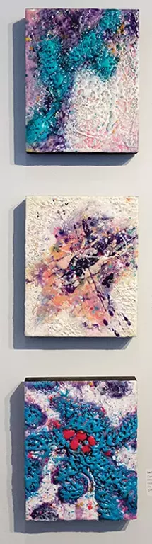 Curry’s art pulls impressionistic beauty from deadly cancer cells. - PROVIDED
