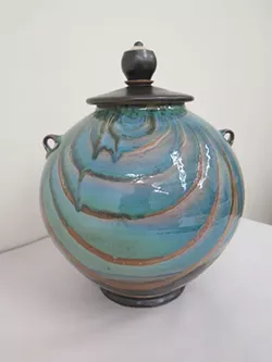 A lidded pot is available at Oklahoma Contemporary Art Center’s annual ceramics sale. - PROVIDED