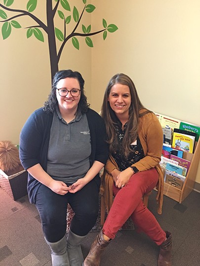 from left Educare Early Head Start lead teacher Jordan Huffman and infant early childhood mental health clinician Billie Sue Peck work side by side to ensure the children supported through Sunbeam Family Services receive quality early life mental health care. - NAZARENE HARRIS