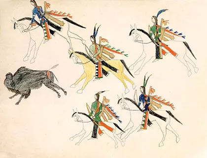 “Buffalo Hunt” by Bear’s Heart - NATIONAL COWBOY & WESTERN HERITAGE MUSEUM / PROVIDED