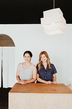 from left Angela Hodgkinson and Blakely Hiner are co-owners of Solare. - ALEXA ACE
