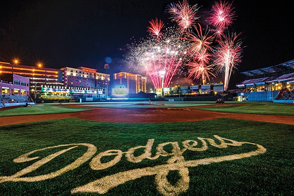 Oklahoma City Dodgers play Red Rock Express 7:05 p.m. Thursday at Chickasaw Bricktown Ballpark, followed by Fourth of July fireworks. - CODY ROPER/OKC DODGERS / PROVIDED