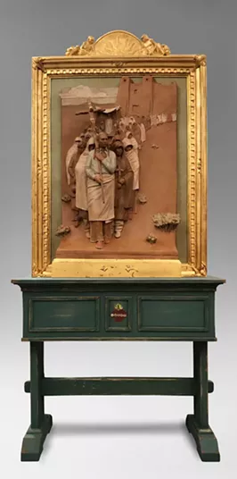 Paul Moore and his sculpture “The Procession” were honored with Prix de West’s 2019 purchase award. - PROVIDED