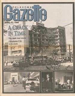 The issue of Oklahoma Gazette published after the bombing of the Alfred P. Murrah Building on April 27. 1995 - PHOTO GAZETTE/FILE
