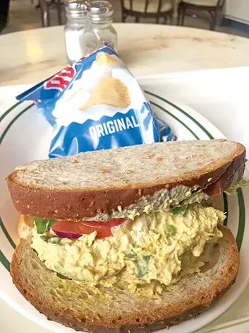 Curry chicken salad sandwich - JACOB THREADGILL