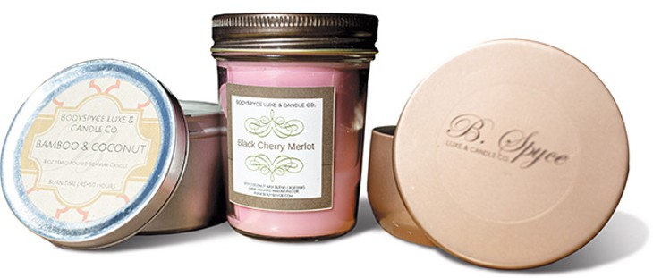 BodySpyce Luxe & Candle Co. candles are made with a coco-soy blend that is vegan and clean-burning. - ALEXA ACE