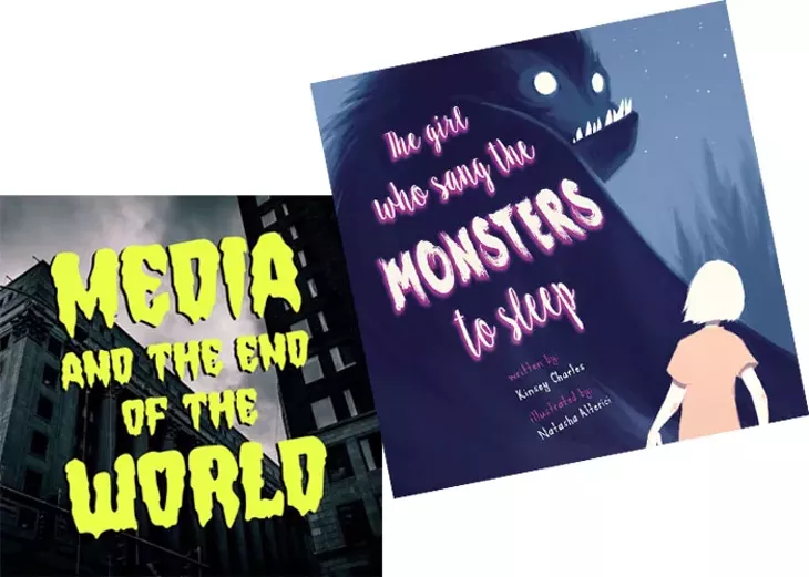 Media and the End of the World podcast | Image Media and the End of the World / provided • The Girl Who Sang the Monsters to Sleepby Kinsey Charles, illustrated by Natasha Alterici | Image Literati Press / provided