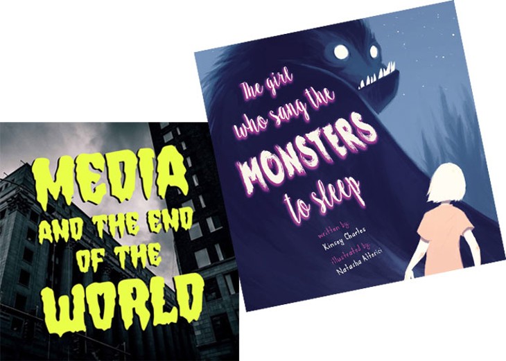 Media and the End of the World podcast  | Image Media and the End of the World / provided • The Girl Who Sang the Monsters to Sleepby Kinsey Charles, illustrated by Natasha Alterici | Image Literati Press / provided