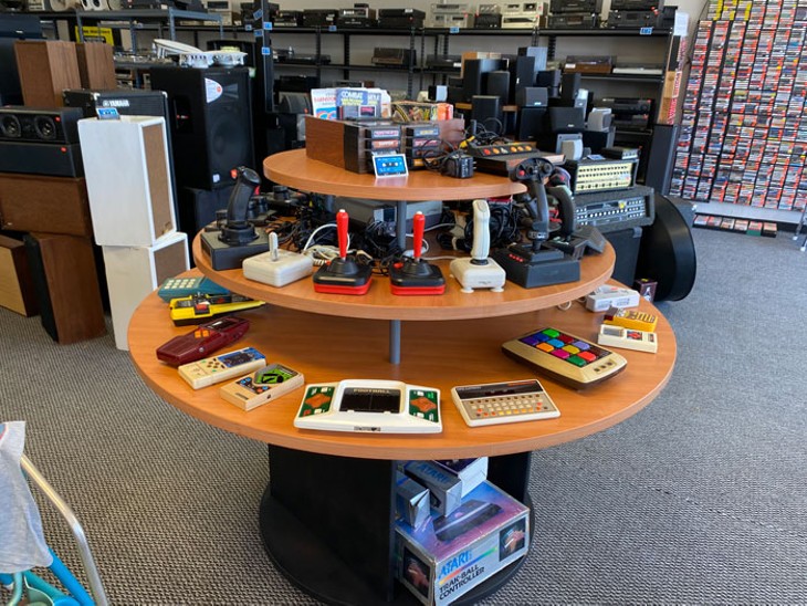JB’s Analog started at a flea market and now sells vintage electronics and VHS and cassette tapes from its storefront at 5850 NW 50th St. - PETER J. BRZYCKI