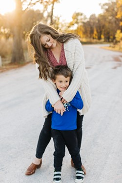 Halley with her son, Bronson Reeves - JORDAN MOBLEY PHOTOGRAPHY
