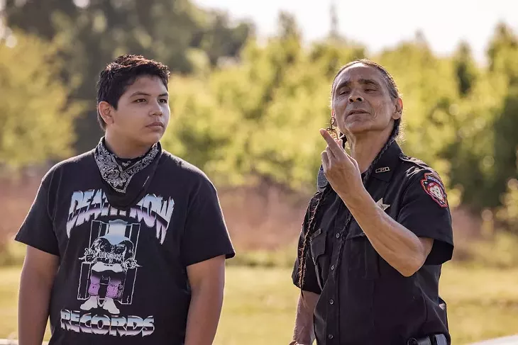 Reservation Dogs - Season One -Lane Factor & Zahn McClarnon - PHOTO SHANE BROWN/FX