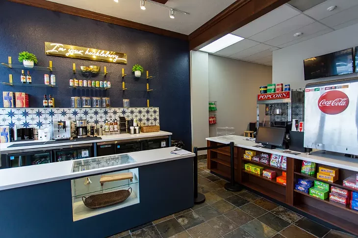 The redesigned concession area at Rodeo Cinema. - BERLIN GREEN