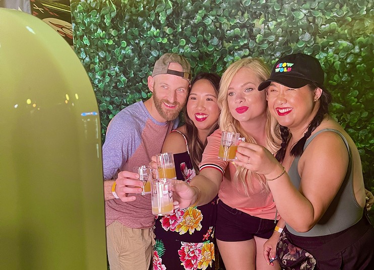 Guests experience the photo booth at the 2021 Oklahoma Brewer’s Fest.