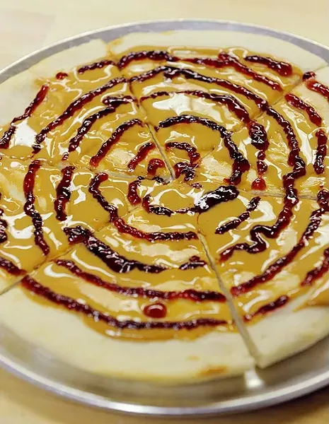 PB&J Pizza at Pizza 23 in Oklahoma City, Monday, March 2, 2015. - GARETT FISBECK