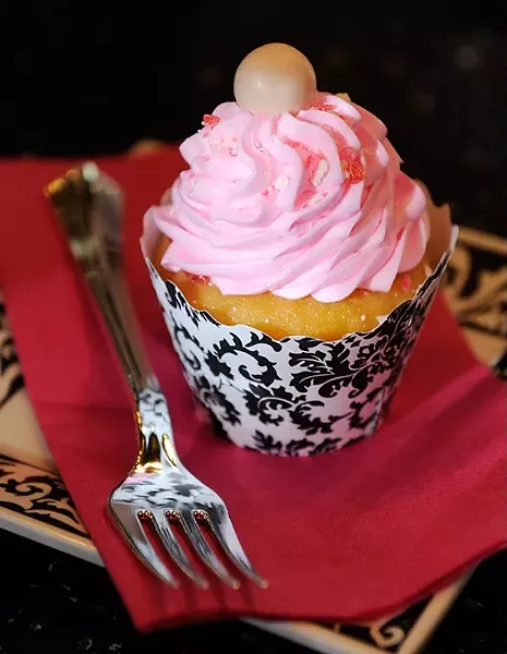 Strawberry shortcake cupcake at Pinkitzel Cupcakes in Oklahoma City, Friday, Sept. 18, 2015. - GARETT FISBECK
