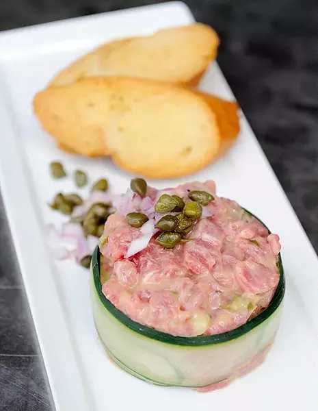 Beef tartare at La Baguette in Oklahoma City, Friday, Sept. 18, 2015. - GARETT FISBECK