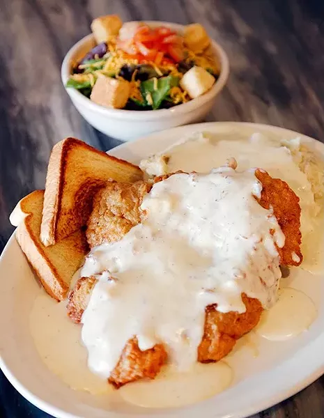 Chicken fried steak at Miller Grill in Yukon, Wednesday, May 13, 2015. - GARETT FISBECK