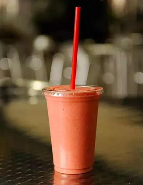 Peach pineapple smoothie at Crave in Oklahoma City, Monday, Jan. 12, 2015. - GARETT FISBECK