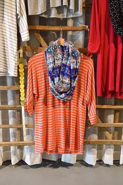 Scarfs and Blouses at Bow & Arrow in Downtown OKC. mh