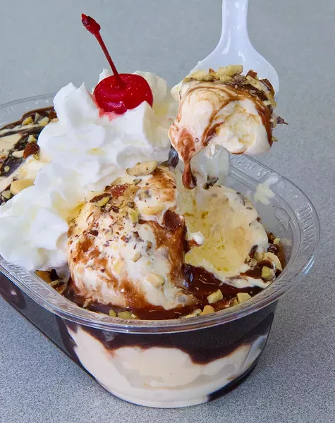 A handmade ice cream sundae at Braum's Ice Cream and Dairy Store (Shannon Cornman)