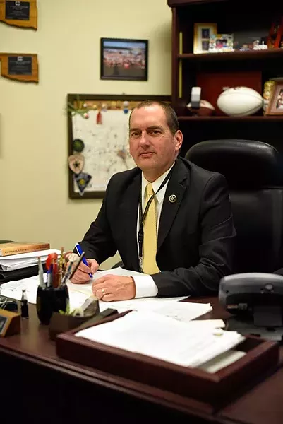 Mark Woodward poses for a photo at the Oklahoma Bureau of Narcotics, Thursday, April 14, 2016. - GARETT FISBECK