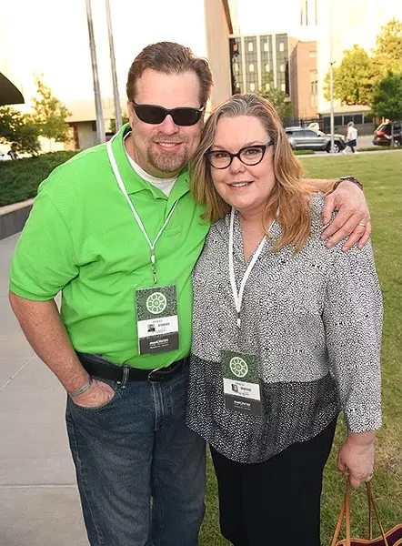 Scott and Kanduce Mitchell outside the OKCMOA after attending DeadCenter Events, 6-11-2015. Mark Hancock