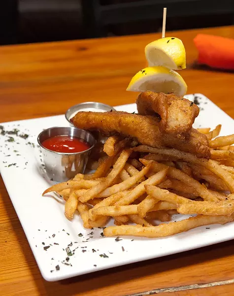 Old-Style Beer Battered Fish & Chips at Picasso Cafe. (Mark Hancock)