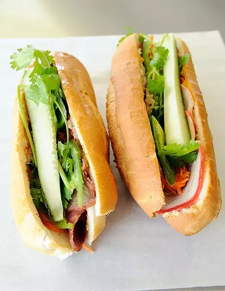 Pork and Ham Banh Mi at Quoc Bao Bakery in Oklahoma City, Thursday, May 28, 2015. - GARETT FISBECK