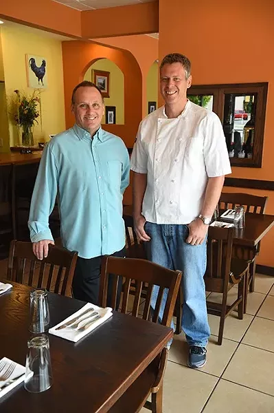 From left, Brian Cure, GM, and Robert DeCost, owner and chef, at the now open, Patrono Italian Restaurant, 305 N. Walker Avenue, in downtown OKC. mh