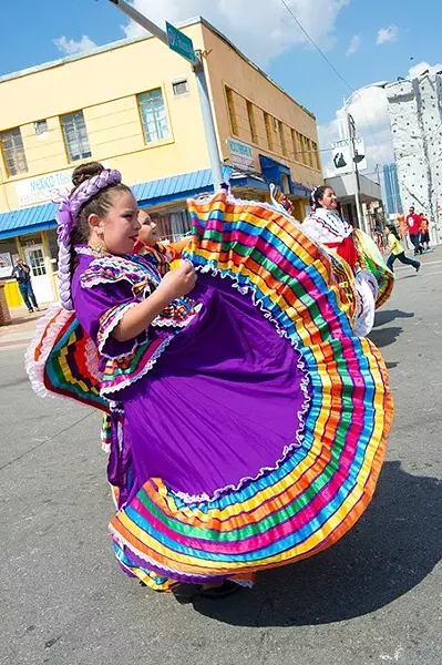 Priscilla Wheeler is a Yumare Mexican Folkloric dancer during the Fiesta de Las Americas. - SHANNON CORNMAN