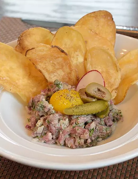 Steak tartare at Viceroy Grille, Friday, May 19, 2017. - GARETT FISBECK