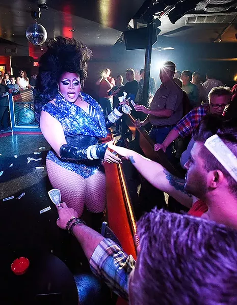 Lindsay Paige performs during The Gender Bender Lipstick Revue at Phoenix Rising, Saturday, April 9, 2016. - GARETT FISBECK