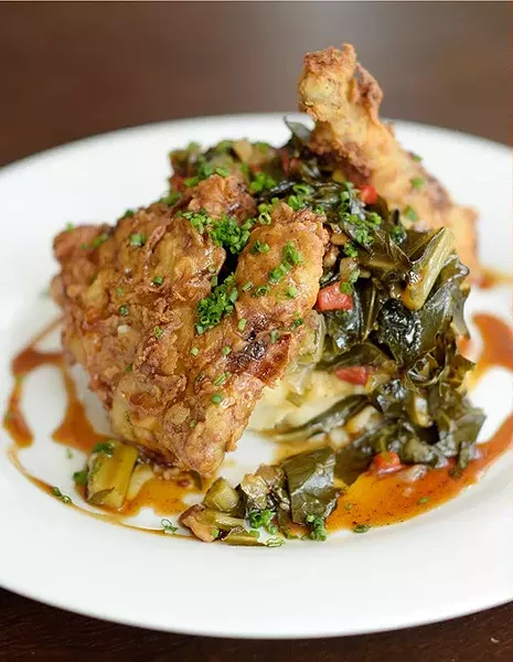 Five-Spice Fried Chicken at Guernsey Park, Tuesday, March 21, 2017. - GARETT FISBECK