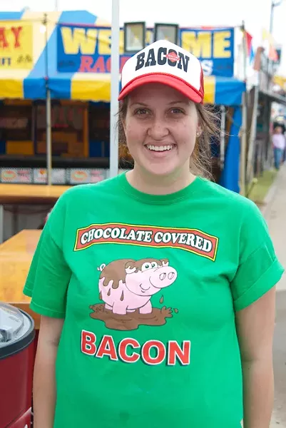 Lindsay Stoever runs the stand of the same name, at the State Fair. mh