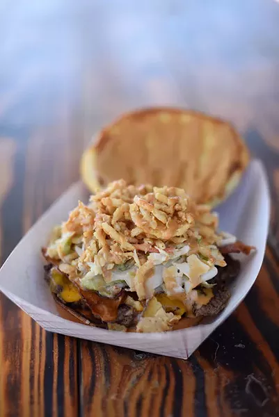 Jimmy Johnson’s made-from-scratch burgers, formerly featured at Right-A-Way Burger, are now available at 51st Street Speakeasy. (Garett Fisbeck / file)
