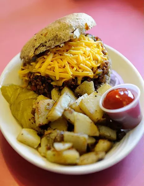 Sloppy Jane sandwich at The Red Cup in Oklahoma City, Monday, March 2, 2015. - GARETT FISBECK