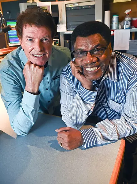 Jack Elliott (left) and Ron Williams, radio hosts at FUN 96.9 FM and longtime, local on-air personalities. (Gazette / file)