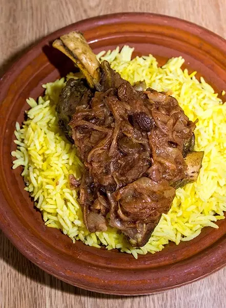 Lamb tagine at Couscous Cafe, 6165 N. May Avenue, Oklahoma City, 8-26-2016. - MARK HANCOCK