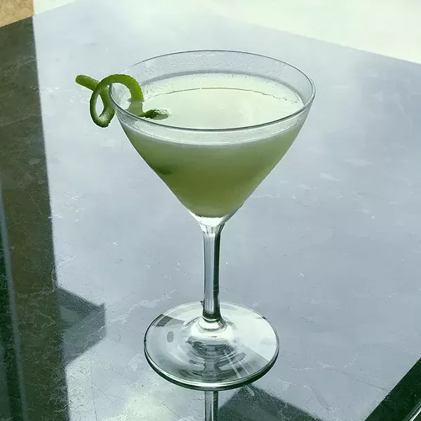 Named for a song from the Top Gun soundtrack, Take My Breath Away includes douglas fir-infused Aviation Gin and wasabi simple syrup.(Colby Poulin / provided)